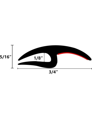 Tira de Sellado de Goma GoldWheel 2.44m para Parabrisas Negro