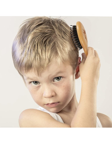 Cepillo de viaje mini Sosoon con cerdas de jabalí para todo tipo de cabello