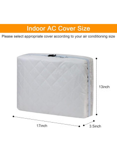 Cubierta de aire acondicionado Demao 43.2x33 cm Gris Acolchada 2