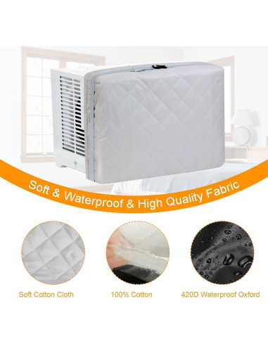 Cubierta de aire acondicionado Demao 43.2x33 cm Gris Acolchada