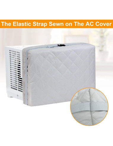 Cubierta de aire acondicionado Demao 43.2x33 cm Gris Acolchada