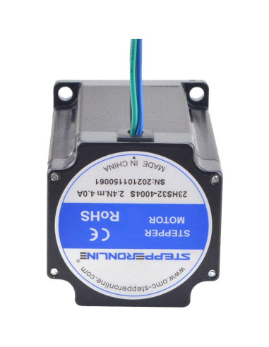 Motor Paso a Paso Nema 23 STEPPERONLINE 2.4Nm 4A Eje 8mm