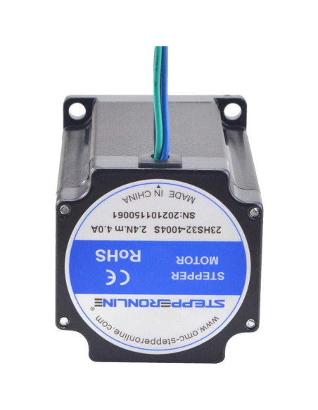 Motor Paso a Paso Nema 23 STEPPERONLINE 2.4Nm 4A Eje 8mm