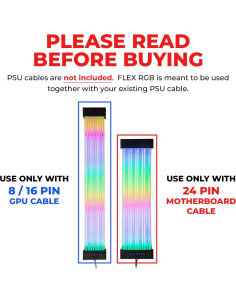 Kit Cubiertas de Cable PSU RGB Tecware 5V 3 Pines Blanco 2