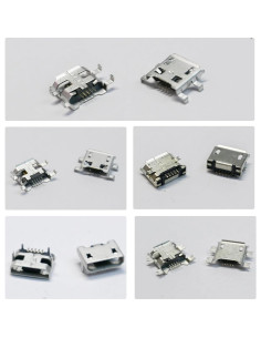 Juego de 50 Conectores Micro USB Femenino XUGERIP - 10 Tipos 2