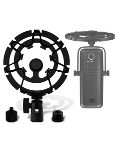 Soporte de Micrófono Geekria Antivibración Metal Negro para Elgato