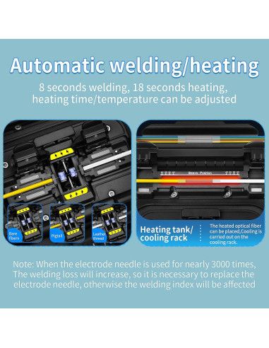 Empalmador de Fibra Óptica BAOSHLA 70-F con Pantalla Táctil
