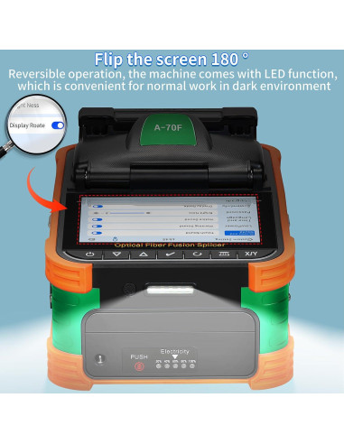Empalmador de Fibra Óptica BAOSHLA 70-F con Pantalla Táctil