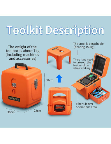 Empalmador de Fibra Óptica BAOSHLA 70-F con Pantalla Táctil