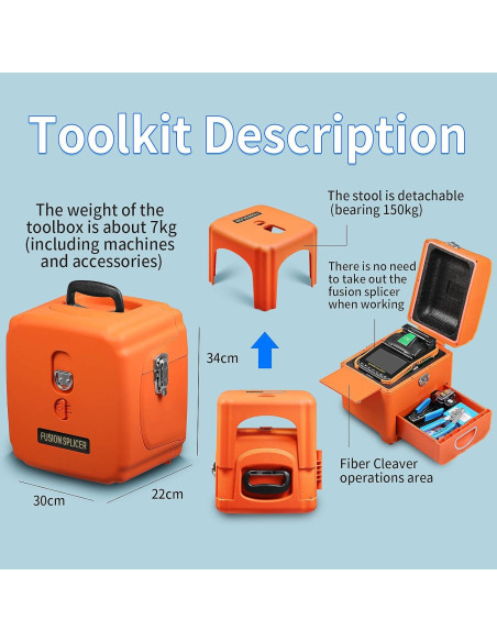 Empalmador de Fibra Óptica BAOSHLA 70-F con Pantalla Táctil