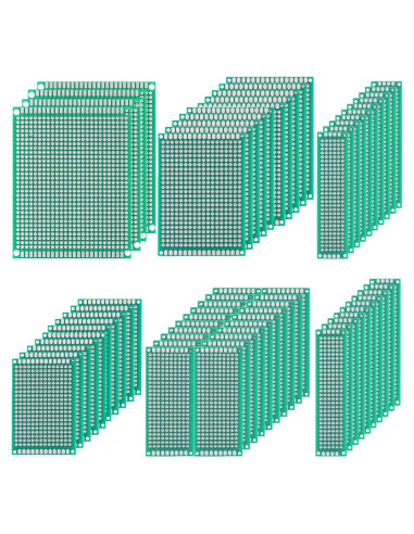 Placa PCB Doble Cara 64 Pcs hiBCTR - 5 Tamaños para Electrónica DIY