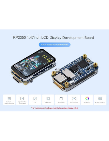 Placa de Desarrollo LCD 1.47" Waveshare RP2350, 172x320px