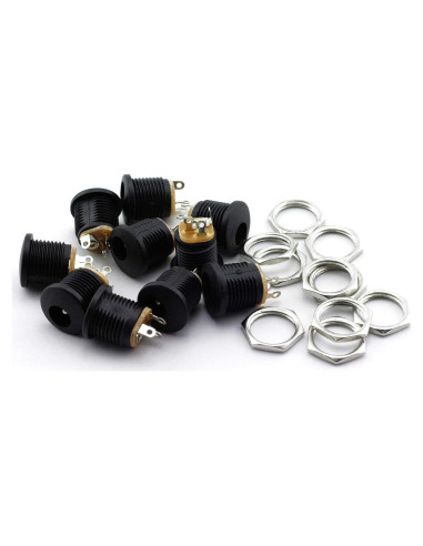 Conector de Alimentación DC Femenino 5.5mm x 2.1mm MEETOOT 10pcs