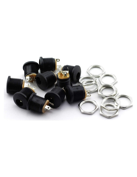 Conector de Alimentación DC Femenino 5.5mm x 2.1mm MEETOOT 10pcs