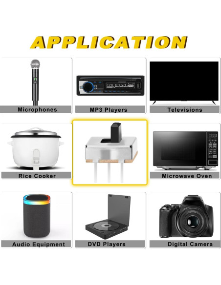 50PCS Interruptores Deslizantes Mini Micro SPDT 3mm DC 50V 0.5A