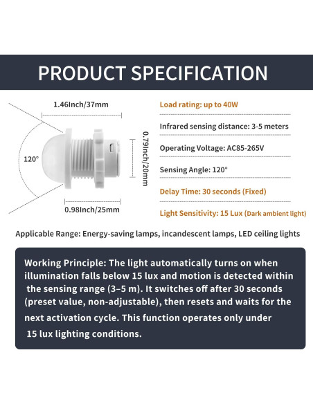 3 Interruptores de Luz con Sensor de Movimiento A.I.FORCE 40W 3 Interruptores de Luz con Sensor de Movimiento A.I.FORCE 40W