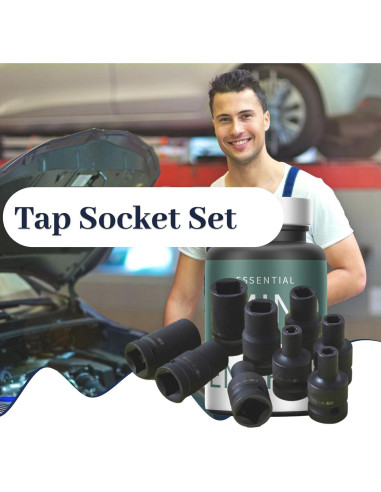 Juego de 9 Enchufes de Tap Cuadrados ZEMBSOYA M6 a M24