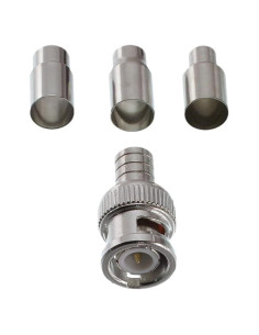 Conectores BNC de Crimpado Triplett 301-00TP para RG59/RG6, 10 Unidades