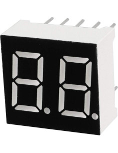 Tubo LED Digital 7 Segmentos uxcell 2 Dígitos Rojo 5pcs 2