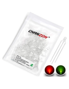 Diodos LED Bicolor 3mm CHANZON 100 Piezas Rojo Verde-Amarillo