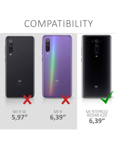 Funda Protectora Slim kwmobile para Xiaomi Mi 9T / K20 - Negro Mate