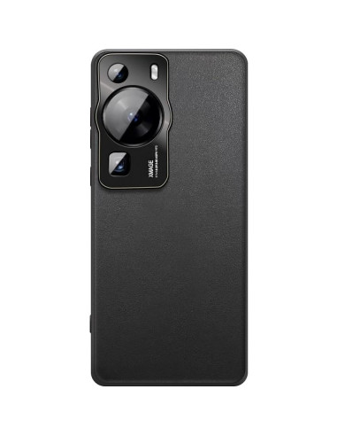 Funda Huawei P60 PRO Luhuanx Cuero Negro Ultra Delgada