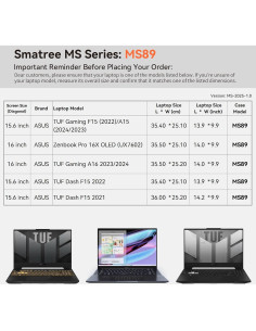 Funda Dura EVA Smatree MS89 para ASUS TUF Gaming 15.6" 2