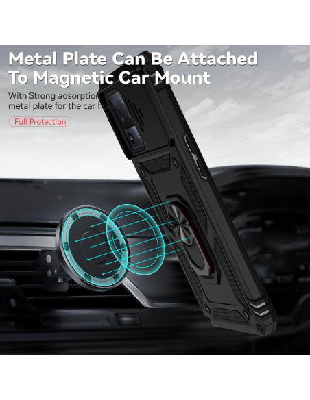 Funda Oppo A94 4G/Reno5 Lite/F19 Pro con soporte 360 Negro Funda Oppo A94 4G/Reno5 Lite/F19 Pro con soporte 360 Negro