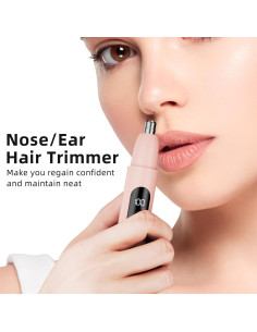 Recortador de Vello Nasal Inalámbrico Recargable Rosa - Indoloro 2