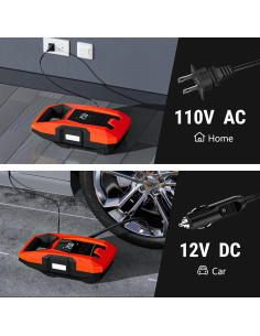 Compresor de Aire Portátil CARSUN T2221-Y 150 PSI Doble Alimentación 2