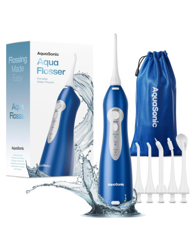 Irrigador de Agua AquaSonic ASFLOSBLU Recargable Inalámbrico