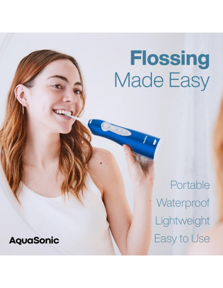 Irrigador de Agua AquaSonic ASFLOSBLU Recargable Inalámbrico
