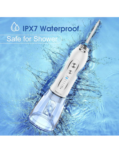 Irrigador Dental Portátil H2ofloss HF-6 5 Modos IPX7 300ml