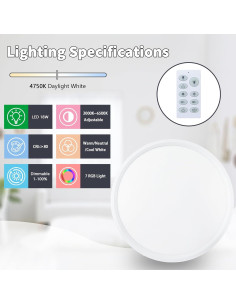 Luz de Techo LED Empotrada RGB Greenbell 30cm Regulable 2