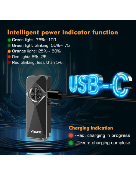 Linterna LED VTIGER K1 800 Lúmenes Recargable Compacta