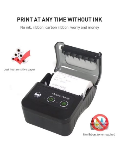 Impresora Térmica Bluetooth 58mm GZGYNADAST PT280 Portátil