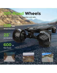 Patineta Eléctrica Todo Terreno isinwheel V8 1200W 30 km/h 2
