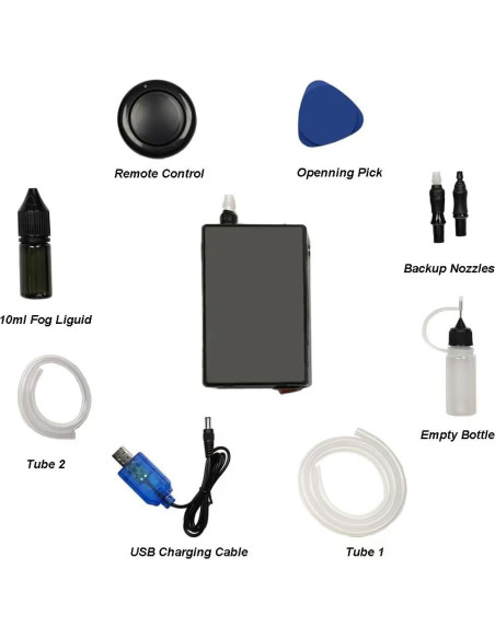 Mini Máquina de Niebla WHATAVAL con Control Remoto 10ml