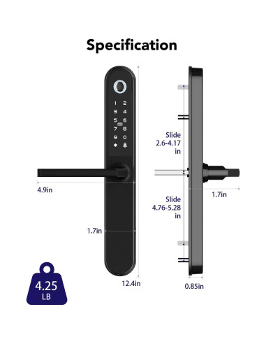Cerradura Inteligente Biométrica Blusafe Apollo - Control Remoto