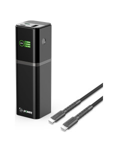 Power Bank G-POWER GT19, 12000mAh, Carga Rápida 140W, 3 Puertos