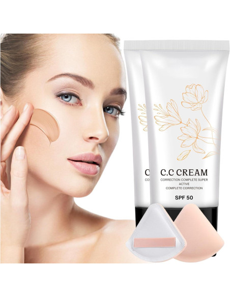 Crema CC Coreana SPF 50 para Piel Madura - Hidratante 2 Unidades