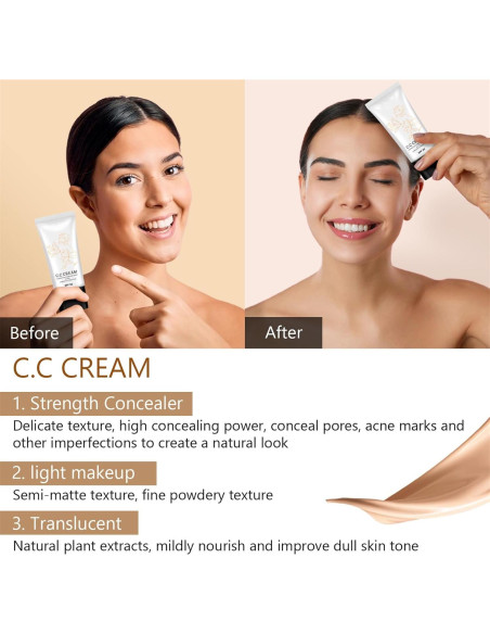 Crema CC Coreana SPF 50 para Piel Madura - Hidratante 2 Unidades
