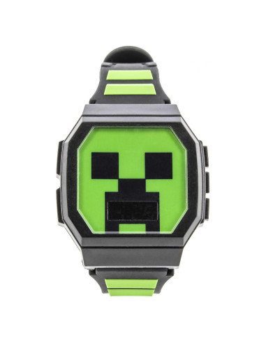 Reloj Digital Minecraft Accutime Verde y Negro