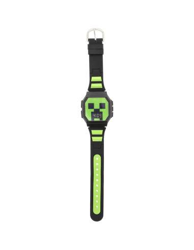 Reloj Digital Minecraft Accutime Verde y Negro