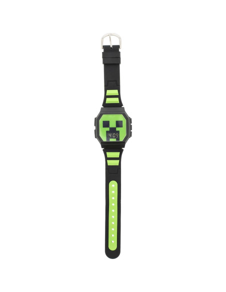 Reloj Digital Minecraft Accutime Verde y Negro