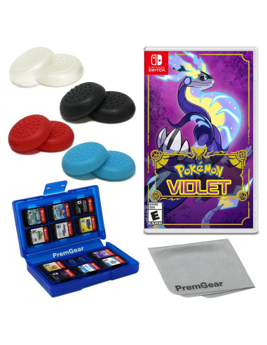 Pokémon Violeta Nintendo Switch + 8 Thumb Grips + Soporte 24 Tarjetas