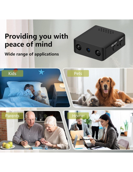 Mini Cámara Espía Oculta Shalapovar 1080P Wi-Fi para Vigilancia