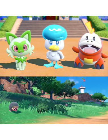 Pokémon Violeta Nintendo Switch + 8 Thumb Grips + Soporte 24 Tarjetas