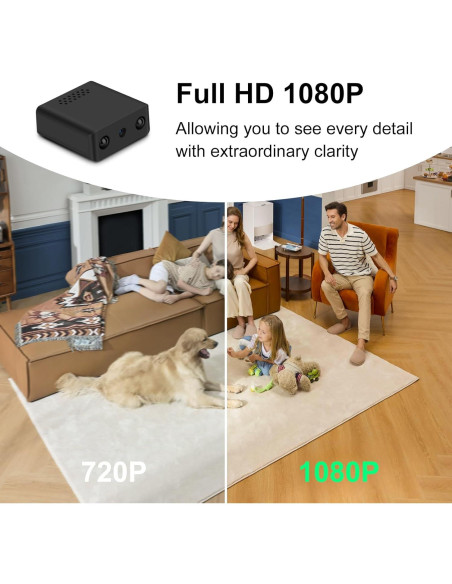 Mini Cámara Espía Oculta Shalapovar 1080P Wi-Fi para Vigilancia