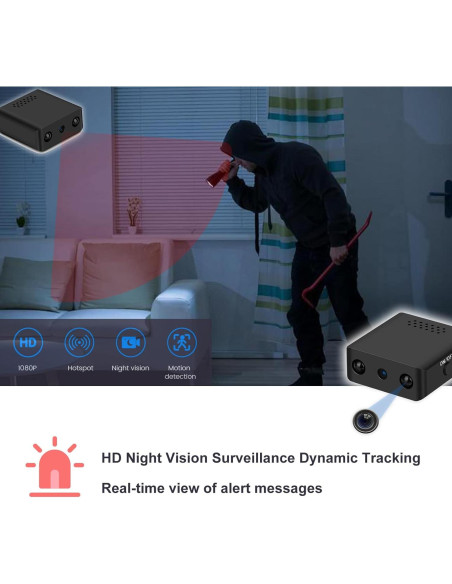 Mini Cámara Espía Oculta Shalapovar 1080P Wi-Fi para Vigilancia